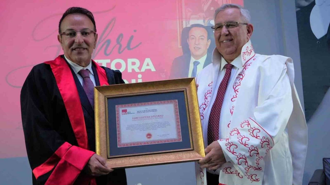 Belek'te vizyon ve tutku vurgusu: Rafet Yılmaz'a fahri doktora