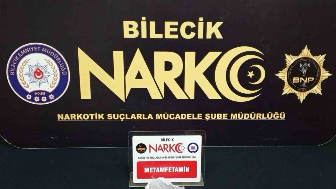 Bilecik'te uyuşturucu operasyonu: metamfetamin ele geçirildi, 1 şüpheli hakkında adli işlem