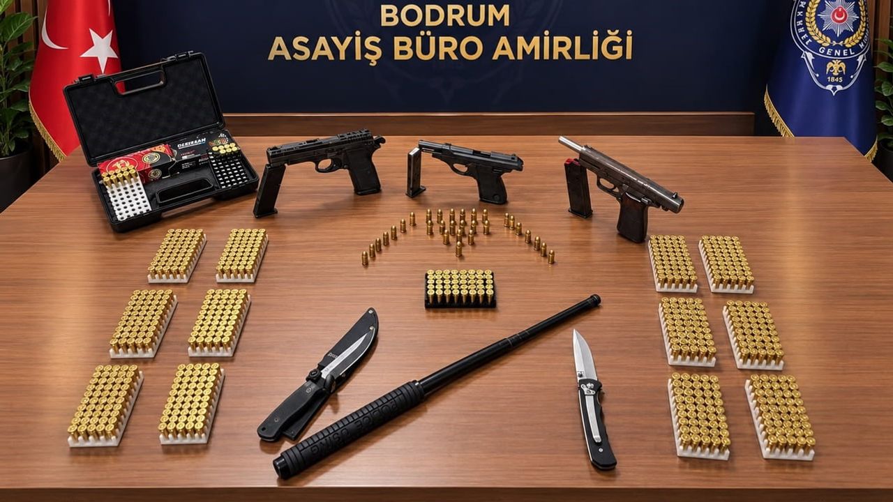 Bodrum'da rastgele ateş alarmı: 2 gözaltı, ruhsatsız silahlar ele geçirildi