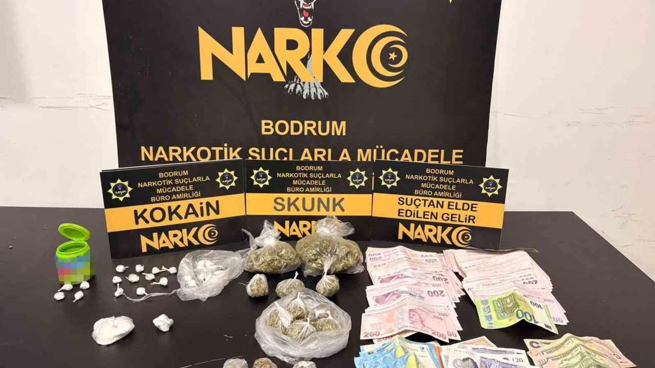Bodrum'da skunk ve kokain operasyonu: iki şüpheli tutuklandı