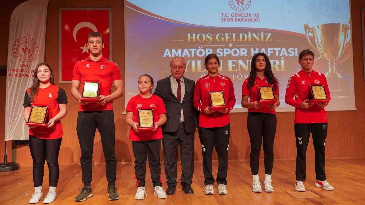 Bolu'da amatör sporun yılın enleri onurlandırıldı