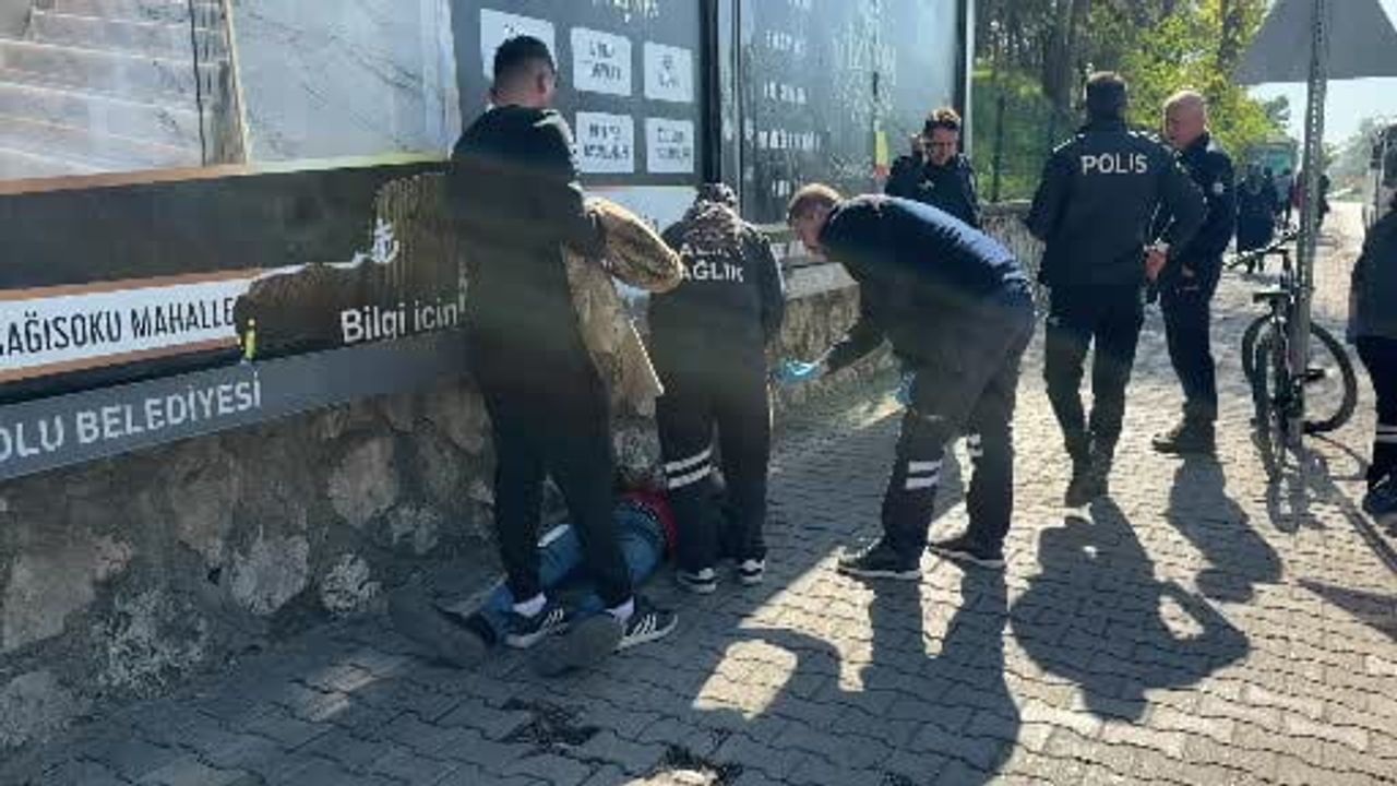 Bolu'da kaldırımda yürürken bayılan kişi başından yaralandı
