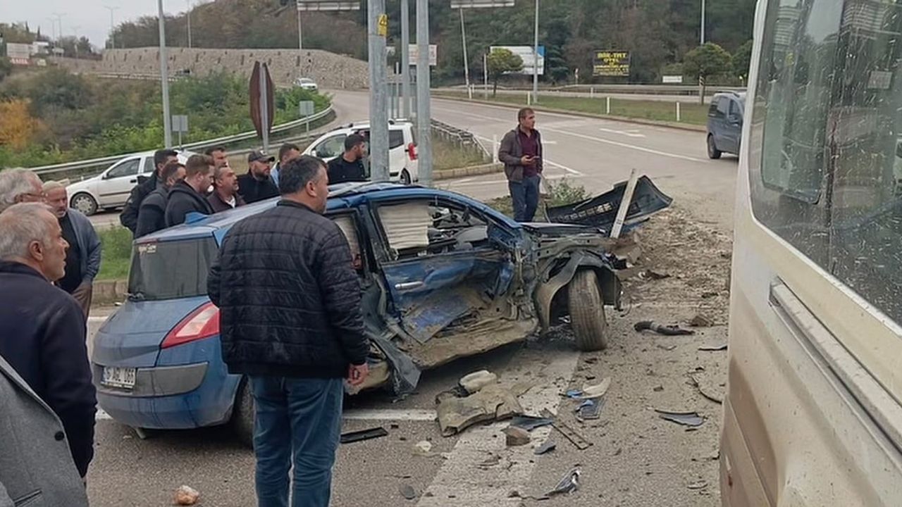Boyabat'ta zincirleme trafik kazasında 1 kişi yaralandı