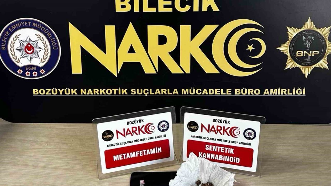 Bozüyük'te aramada bonzai ve metamfetamin ele geçirildi
