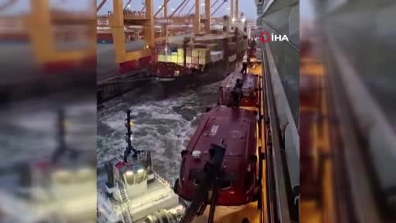 Bremerhaven'de fırtına sırasında manevra kazası: Mein Schiff 3 ile MSC Victorine çarpıştı