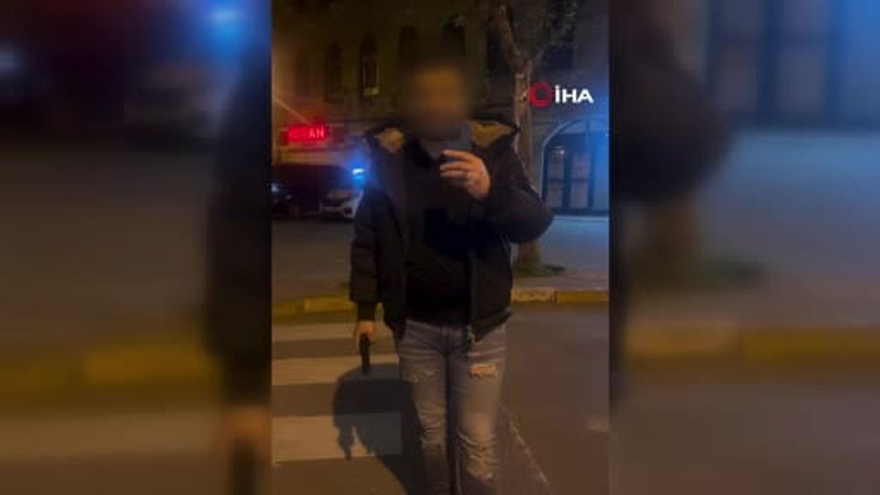 buluşma çağrısında silah çekip tehdit eden anlar beyaz ışığa yansıdı