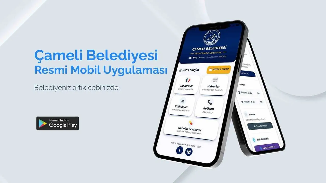 Çameli'nin hizmeti cebinizde: belediyenin resmi mobil uygulaması yayında