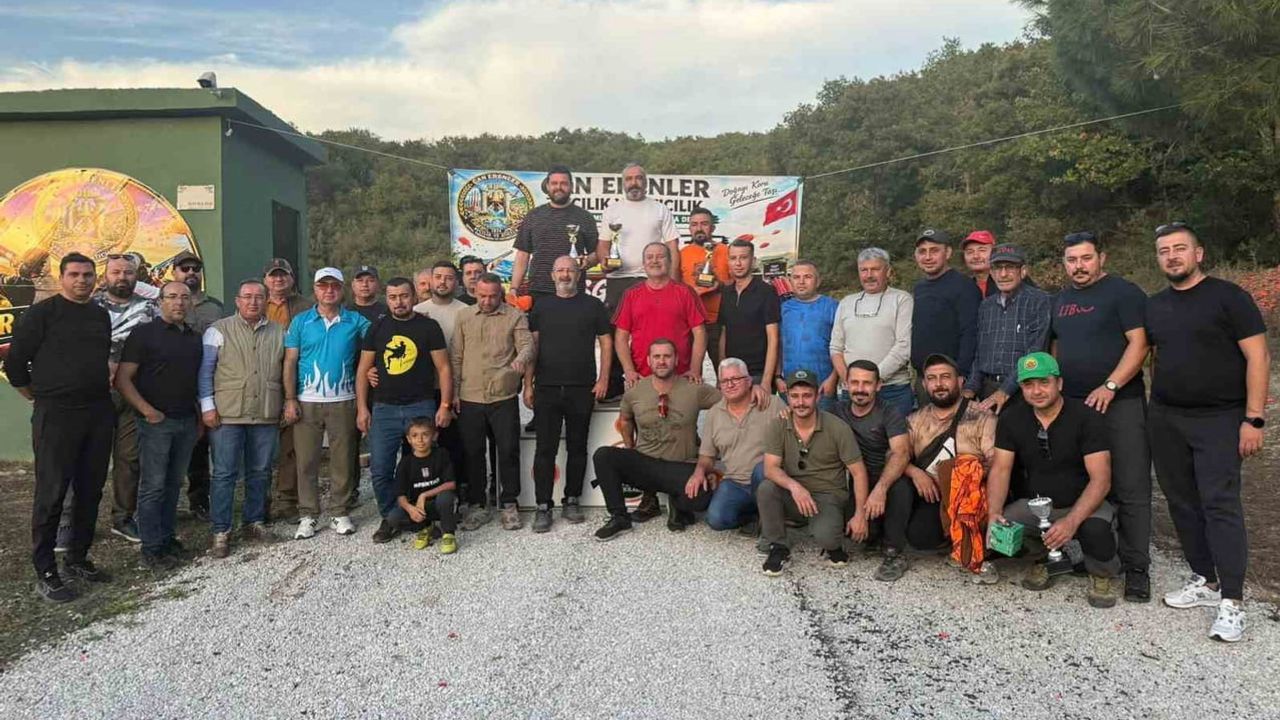 Çan'da atış sahasında dostluk ve rekabet bir aradaydı