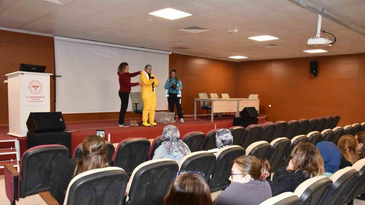 Çanakkale'de acil servisler kbrn tehditlerine karşı hazırlık eğitiminde