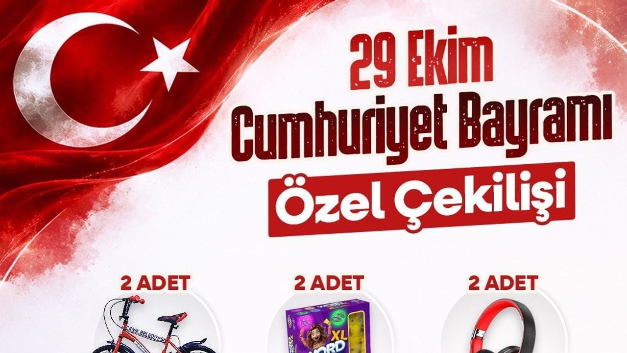 Canik’ten cumhuriyet coşkusuna hediye çekilişi