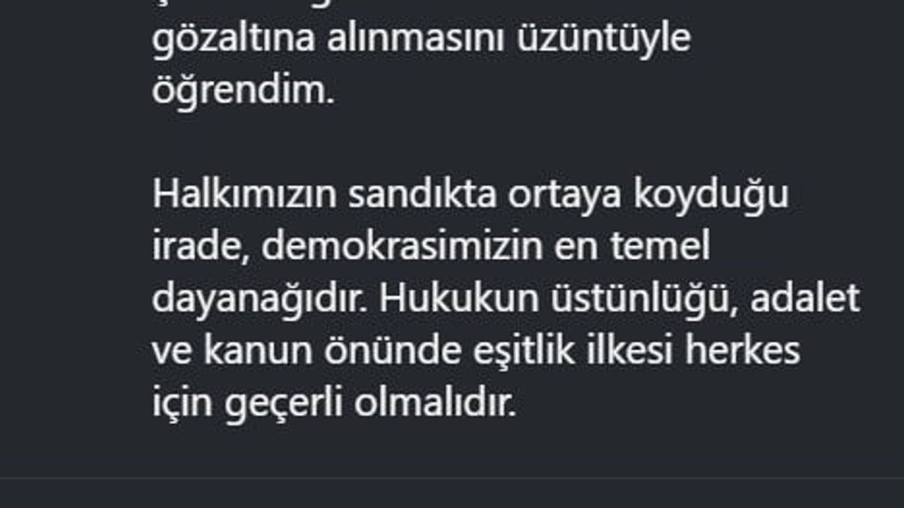Çivril başkanı Semih Dere'den hukuka vurgu: Şeniz Doğan'ın gözaltısı üzüntü yarattı