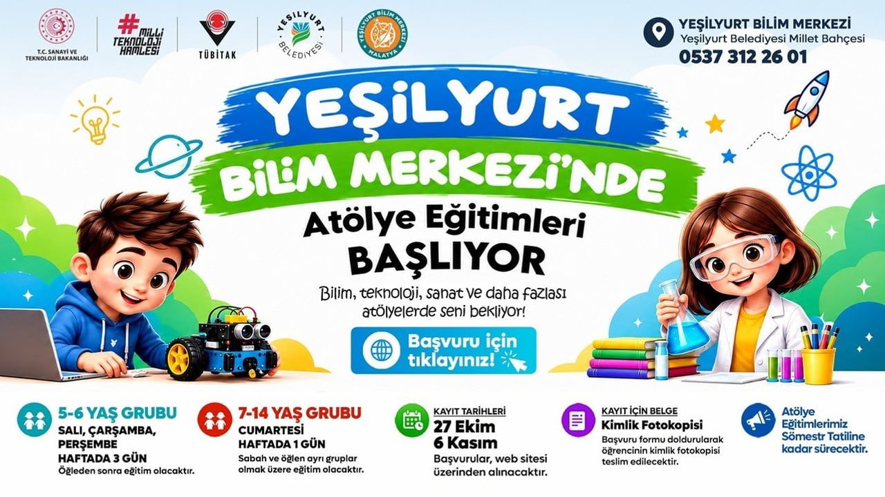 Çocukları bilimle buluşturan merkezde yeni atölye dönemi başlıyor