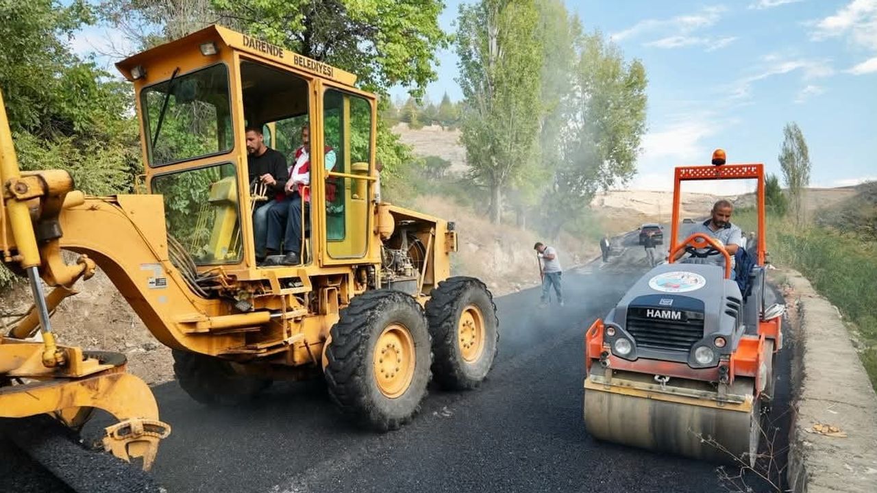 Darende'de ulaşımı kolaylaştıracak kapsamlı asfalt çalışması