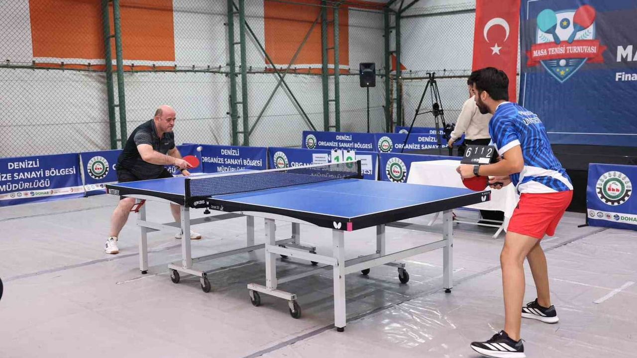 Denizli OSB'de dostluk öne çıktı: masa tenisinde Bahar Tekstil şampiyon