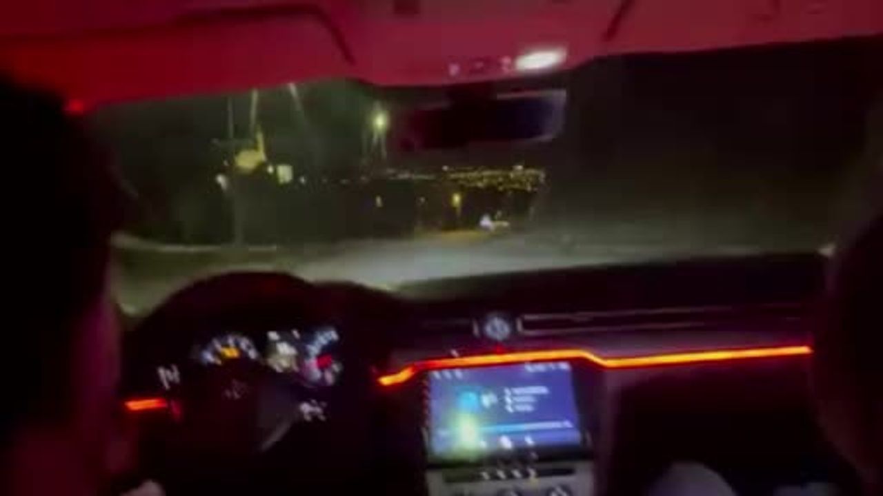 doğubayazıt’ta araç içi görüntü kaza anını kayıt altına aldı