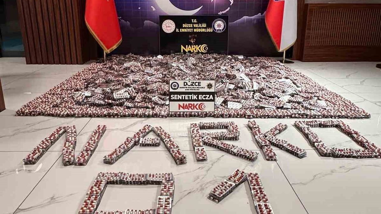 Düzce'de dinlenme tesisinde 88 bin 102 adet Lyrica ele geçirildi