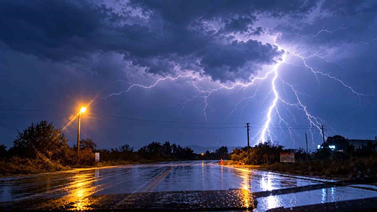 Düzce'de gece yarısı başlayan gök gürültülü sağanak