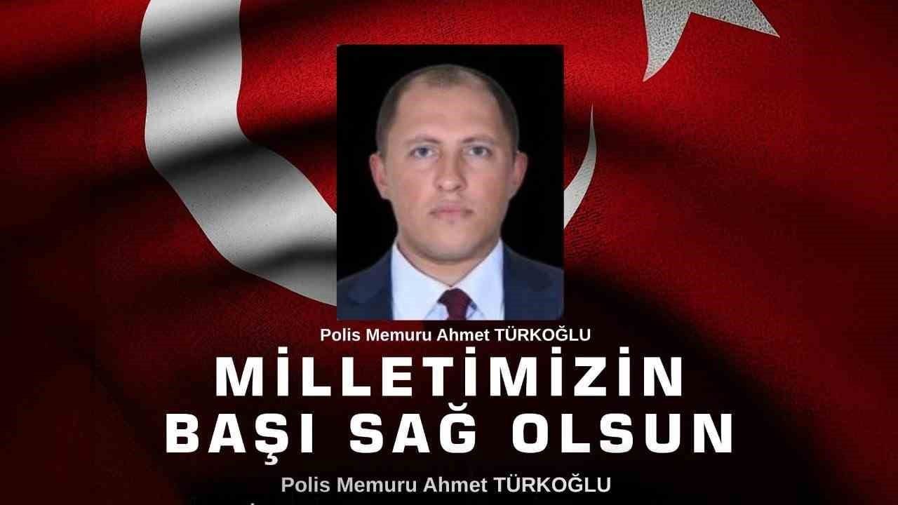 Düzce valisi Makas'tan şehit polis Ahmet Türkoğlu için taziye mesajı