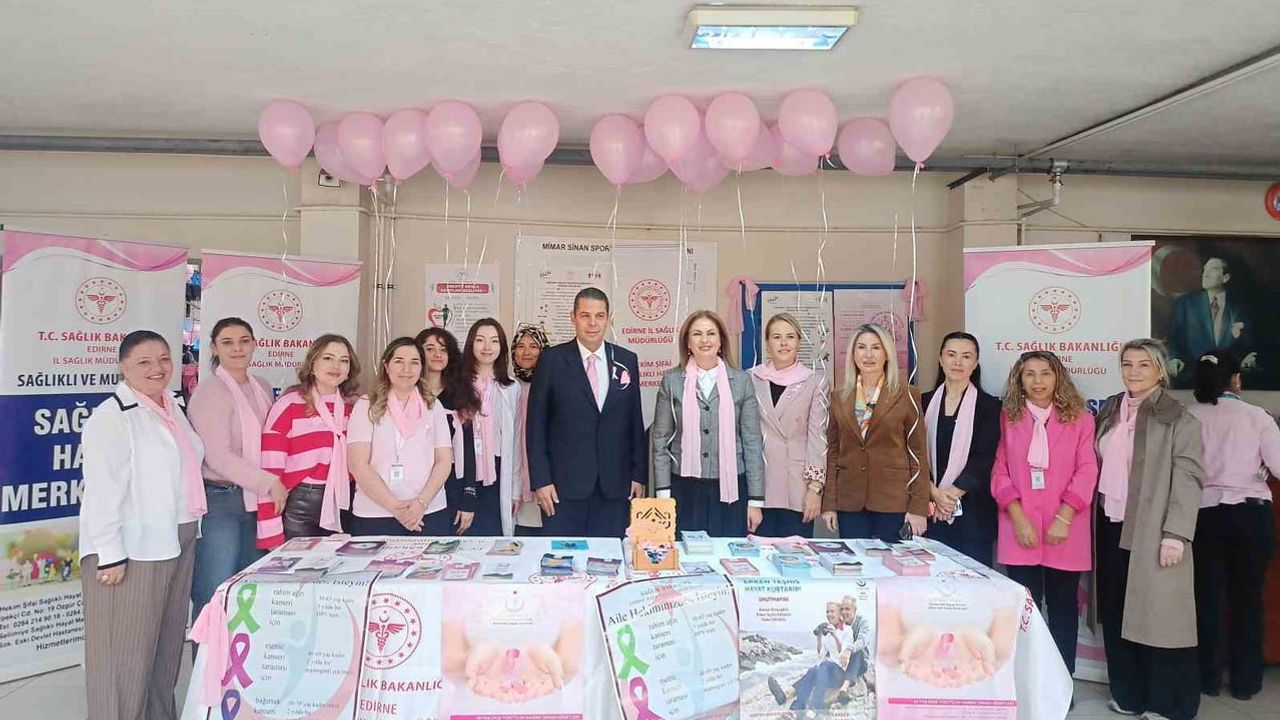 Edirne'de pembe dostluk maçıyla erken tanı çağrısı