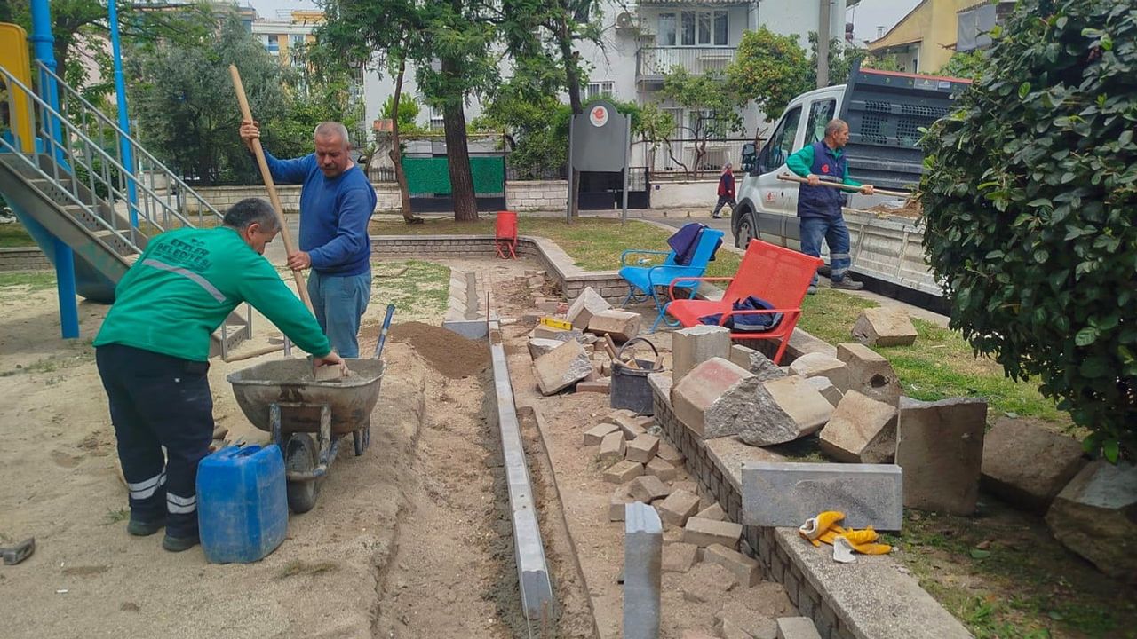 Efeler'de yaşam alanları revize ediliyor: parklar güvenli ve bakımlı hale geliyor
