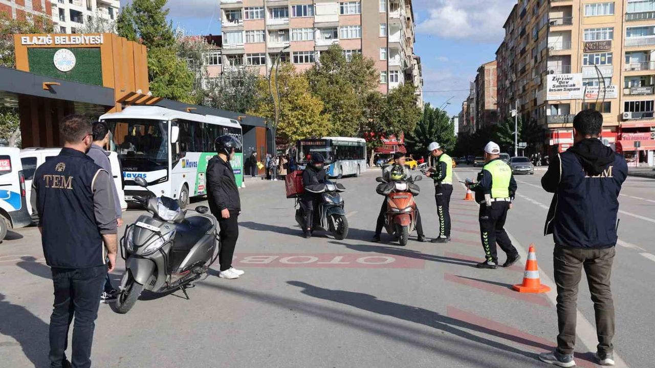 Elazığ'da güvenlik seferberliği: motosiklet ihlallerine 1 milyon 311 bin 652 TL ceza