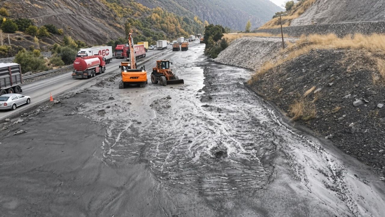 Erzincan'da gece yağışlarının ardından havadan görüntülenen sel ve heyelan tahribatı