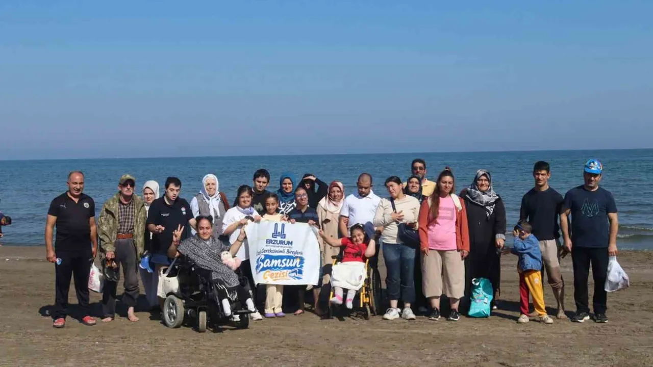 Erzurum'dan özel ihtiyaçlı bireylere samsun'da üç günlük kamp desteği