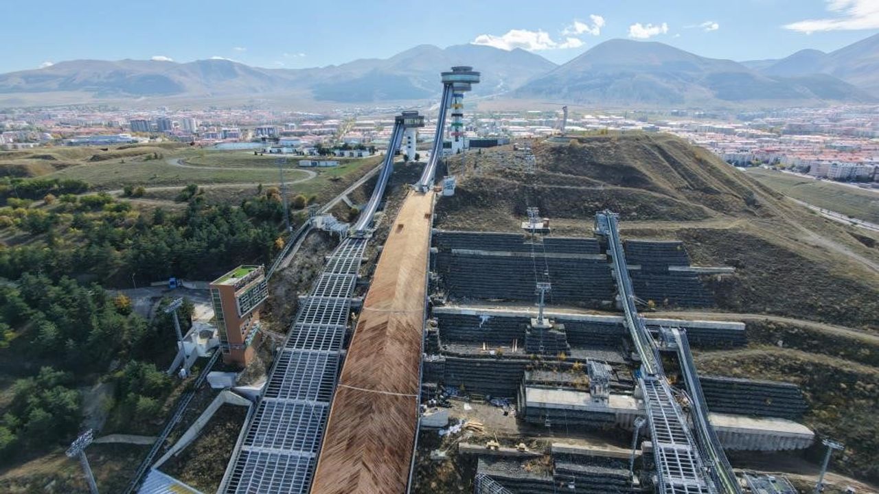Erzurum’un kayakla atlama tesisinde kapsamlı yenileme başladı