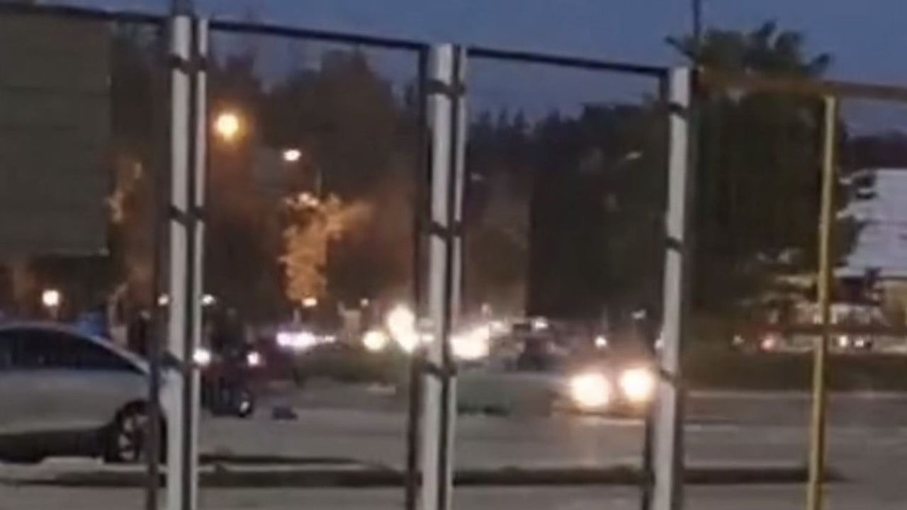 Eskişehir stadyum otoparkında tehlikeli drift anları