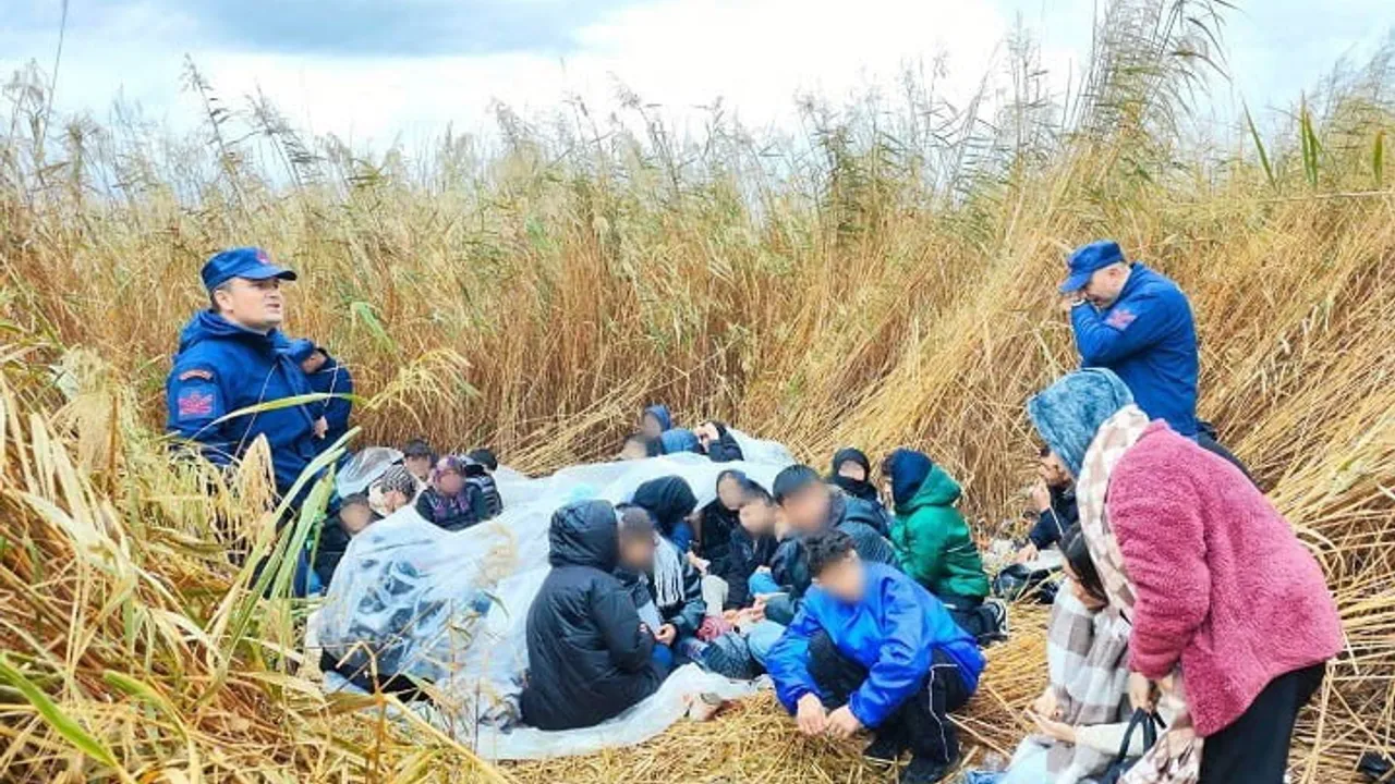 Ezine'de koordineli operasyonla 39 kaçak göçmen yakalandı
