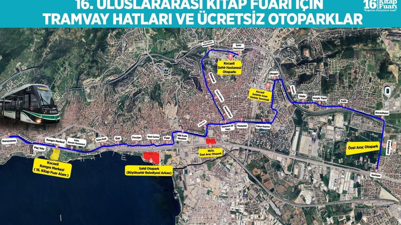 Fuar alanına rahat erişim için ücretsiz otopark ve ring seferleri
