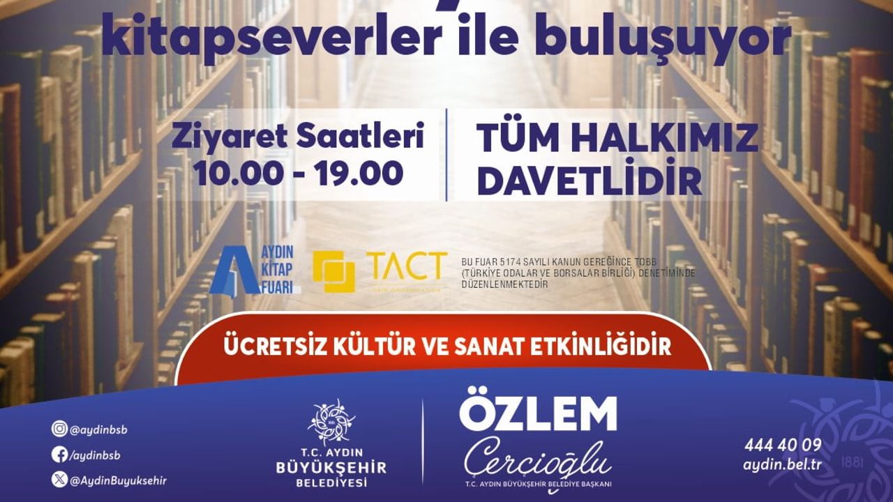Fuar Aydın’da kitap rüzgârı: 3. Aydın kitap fuarı 30 ekimde başlıyor