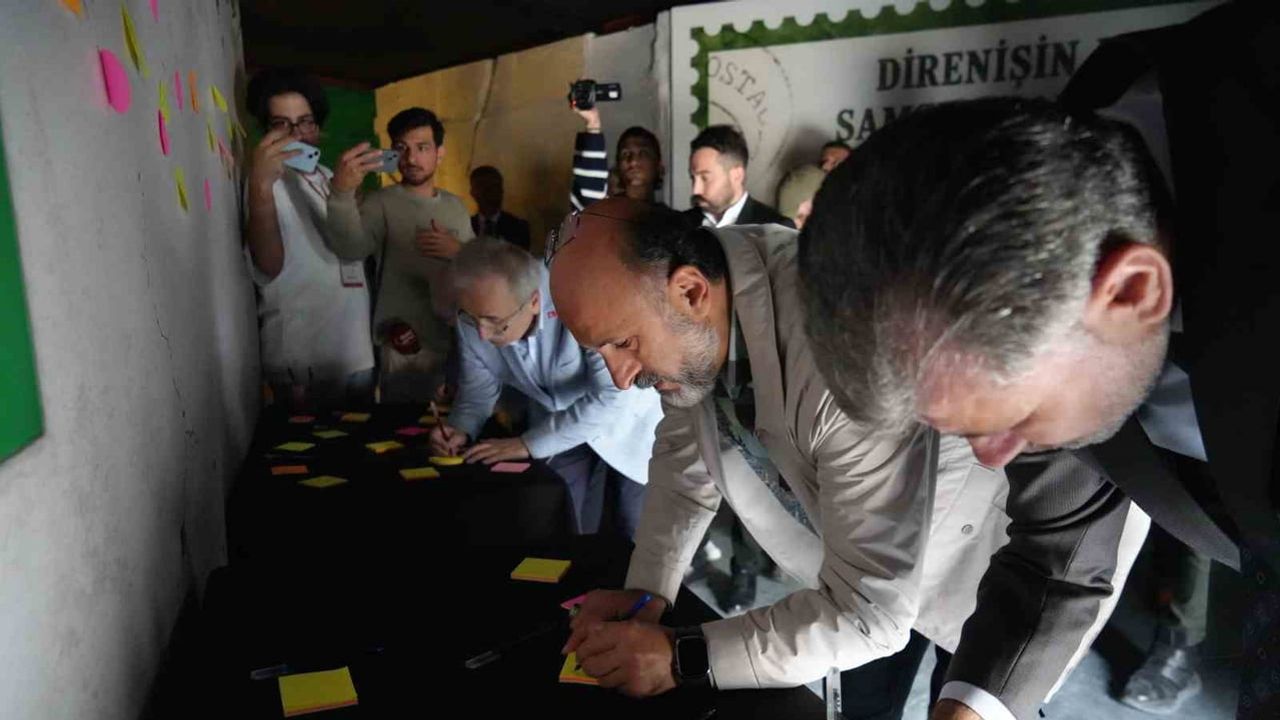Gazze'nin izleri samsun'da kurulan çadır platoda sanatla anlatıldı