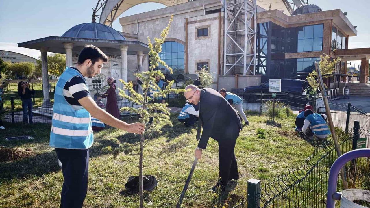 Gençlerle umut yeşeriyor: Diyanet Gençlik Merkezi'nden ağaç dikme etkinliği