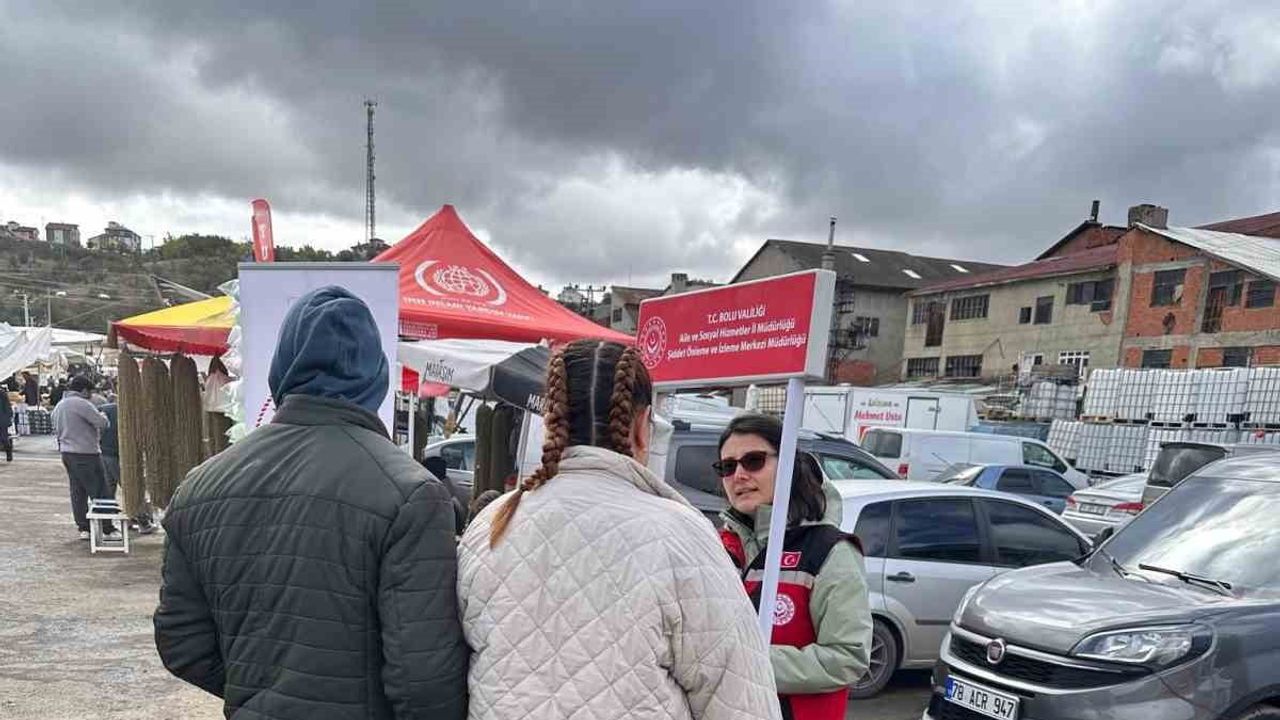 Gerede panayırı'nda şiddetle mücadele ve KADES tanıtımı