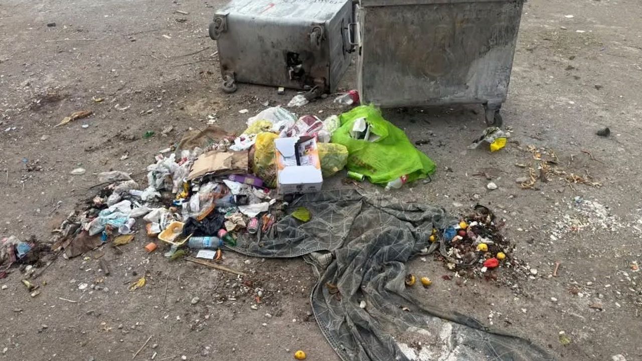 Germencik'te konteynerlerin devrilmesine belediyeden sıkı tepki
