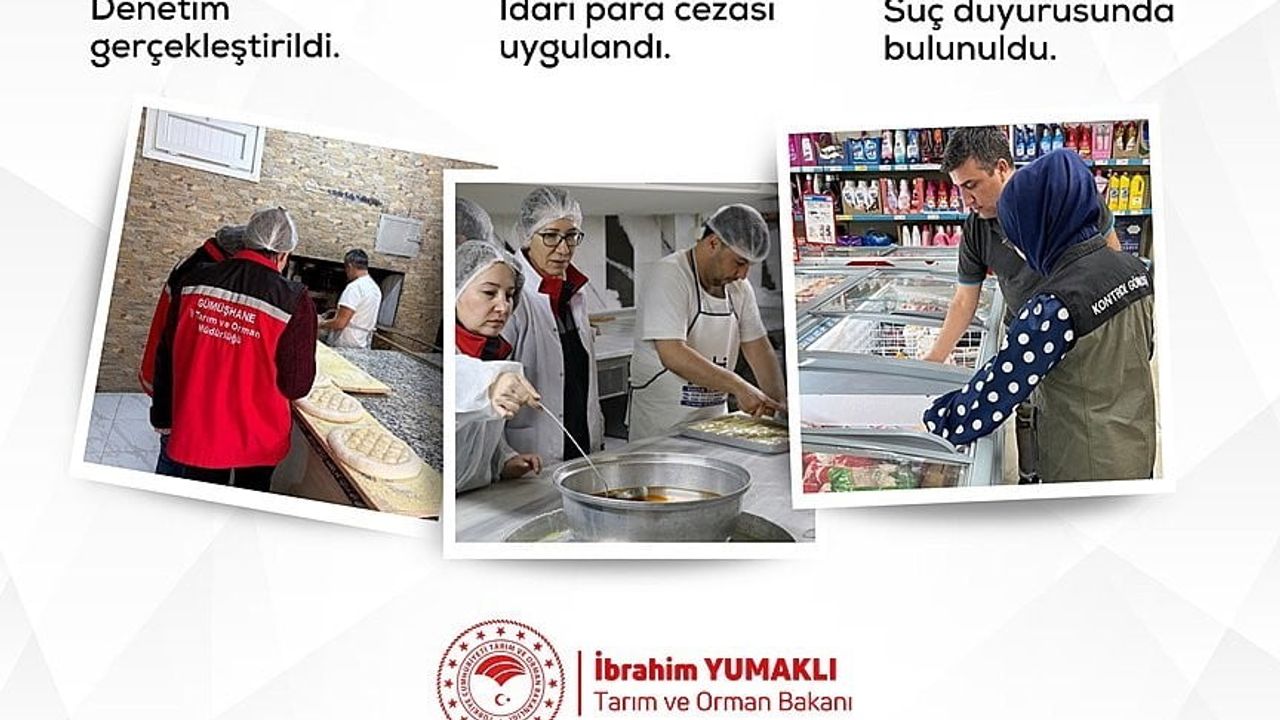 Gıda denetimlerinde 218.2 milyon lira ceza ve 29 suç duyurusu