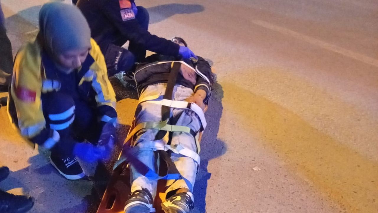 Gölbaşı'nda kontrolünü kaybeden motosiklet sürücüsü yaralandı
