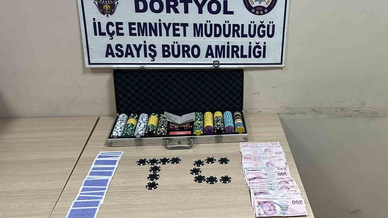 Hatay'da oyun masasında suçüstü: altı kişiye 69 bin 624 lira ceza