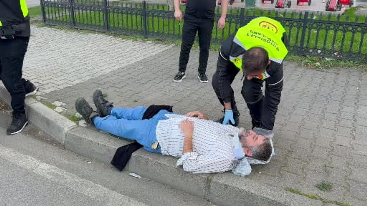 İlkadım'da elektrikli bisiklet devrildi: sürücü hastaneye kaldırıldı