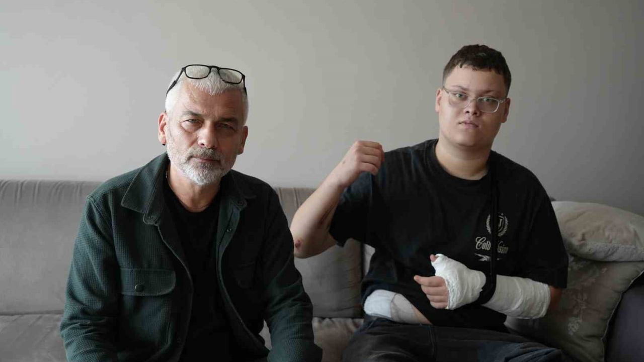 İnşaattan aktığı ileri sürülen sıvı motosiklet sürücüsünü otobüsün altına sürükledi