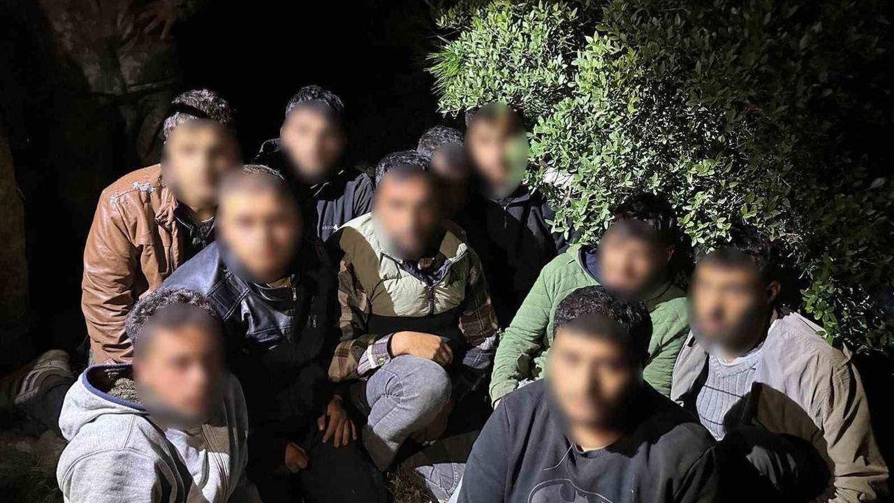 İnsansız hava aracı destekli operasyonda Hatay'da 11 düzensiz göçmen yakalandı