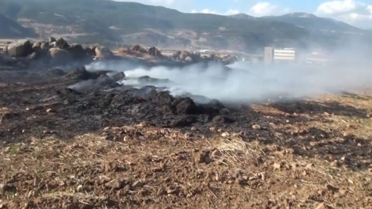 İslahiye'de traktörlerle seferberlik: hastane yakınındaki anız yangını vatandaşa söndürüldü