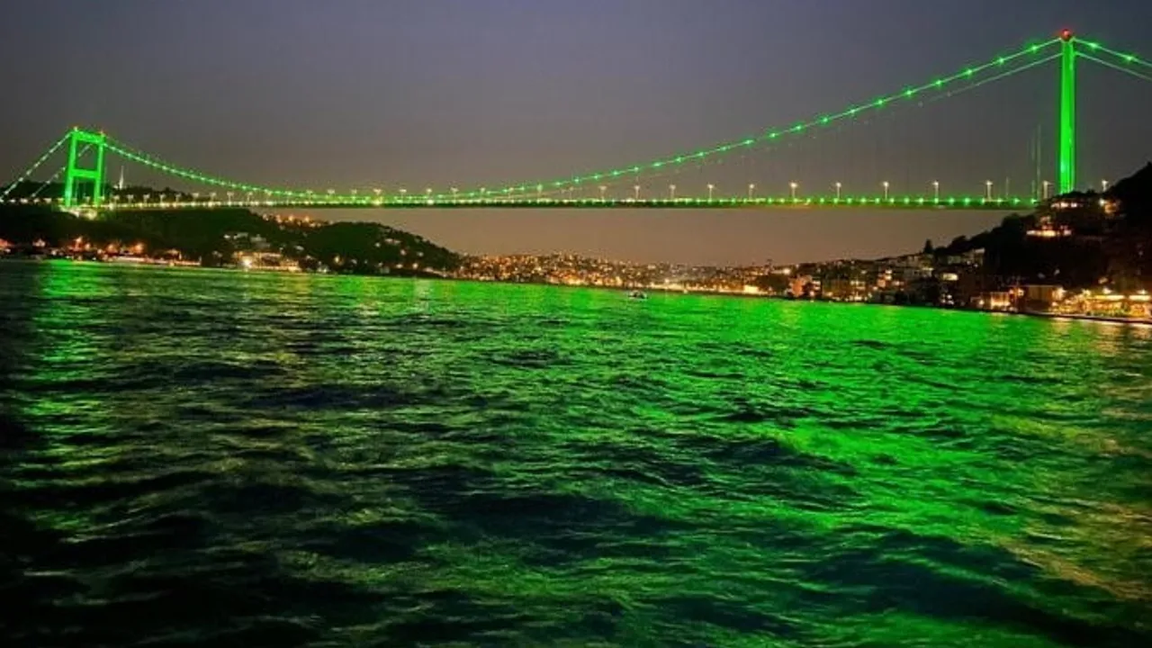İstanbul simgeleri ruh sağlığı farkındalığı için yeşile büründü