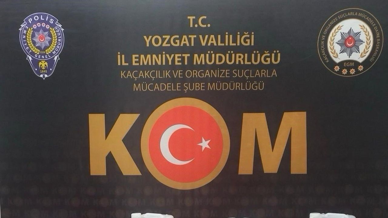 Kaçakçılığa yönelik Boğazlıyan operasyonunda 20 litre etil alkol ele geçirildi