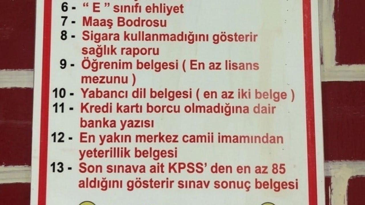 Kahvehanede veresiye için 13 şart şaşırttı: KPSS puanı ve imam yeterlilik belgesi de istendi