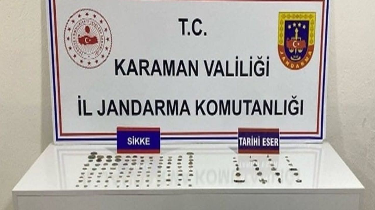 Karaman'da jandarmadan kapsamlı operasyon: eser ve kaçak ürünler ele geçirildi