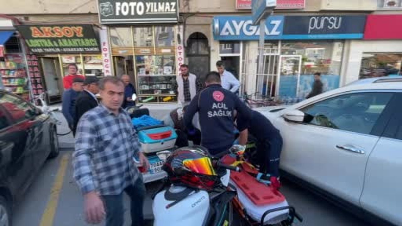 karaman'da motosikletin suv araca arkadan çarpmasıyla sürücü yaralandı
