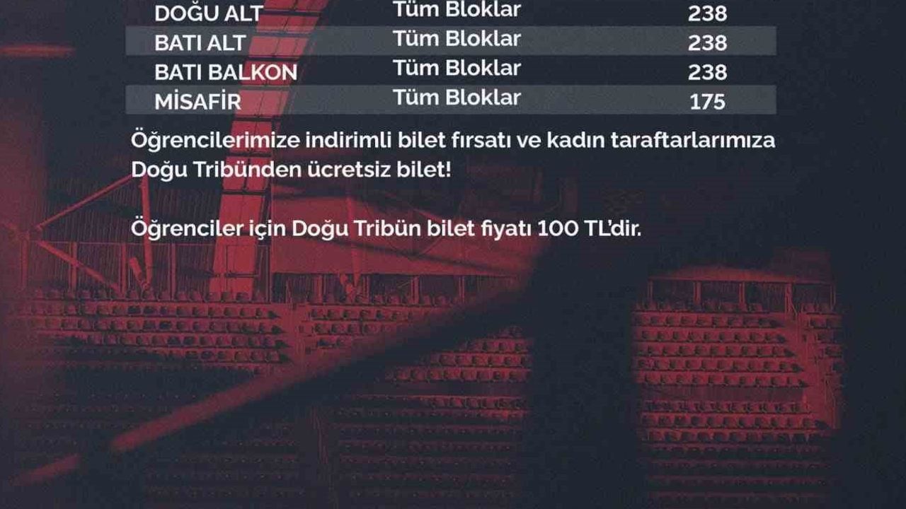 Kayserispor-Muğlaspor biletleri satışa çıkıyor; tribün fiyatları açıklandı