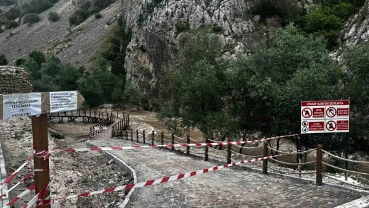Kazankaya kanyonunda güvenlik gerekçesiyle ziyaretlere geçici ara